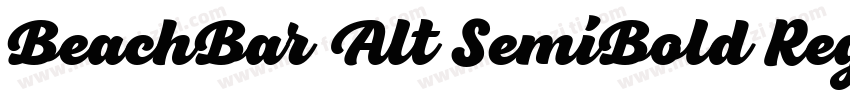 BeachBar Alt SemiBold Regular字体转换